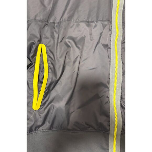 Adidas Jacket XL Gray Nylon Fleece Hooded Windbreaker Gorpcore Activewear - Picture 6 of 8